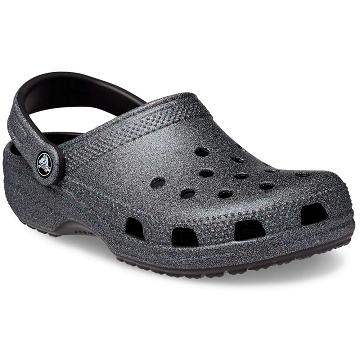 Zuecos Crocs Classic Glitter Hombre Negros | Mexico 0800ZUTG